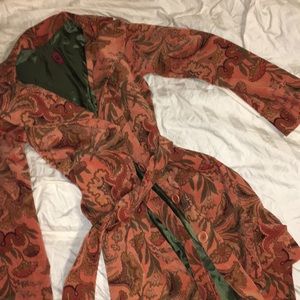 floral print pea coat